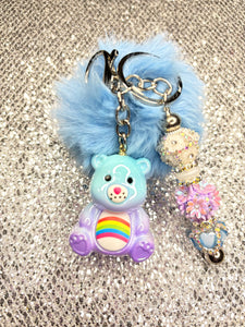 “Blue/Purple Carebear Keychain”